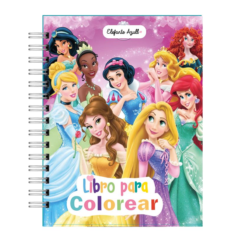 ELEFANTE AZULL - Libro para colorear  Princesas Disneyxxx