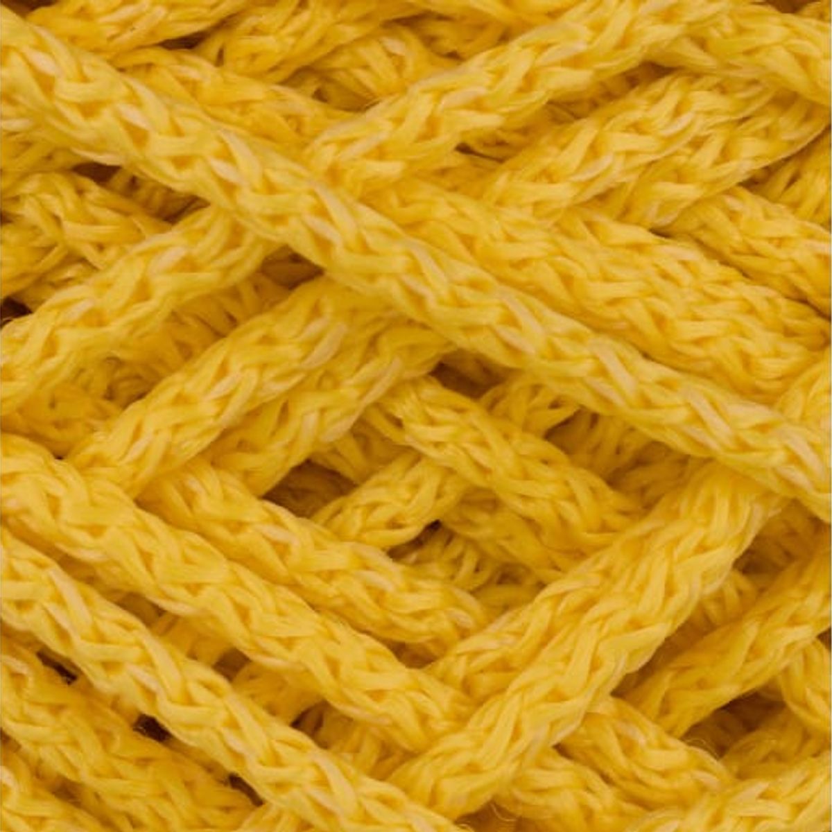 GENERICO - Cordón Trípolino macramé 4mm de 8 hebras / 100 mts amarillo
