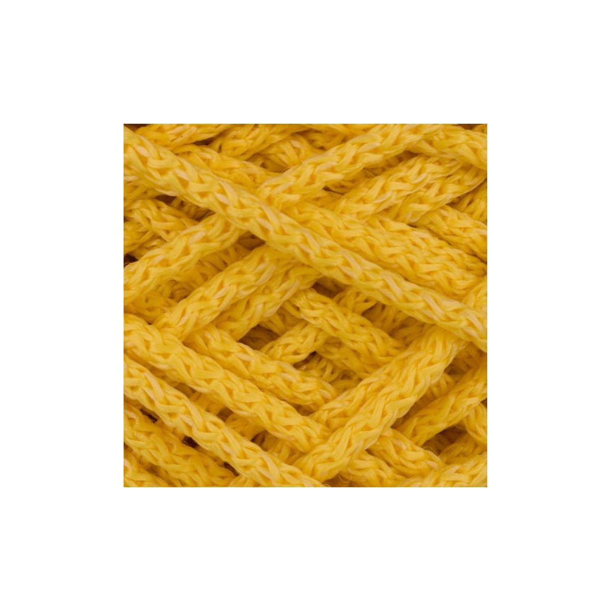 GENERICO - Cordón Trípolino macramé 4mm de 8 hebras / 100 mts amarillo
