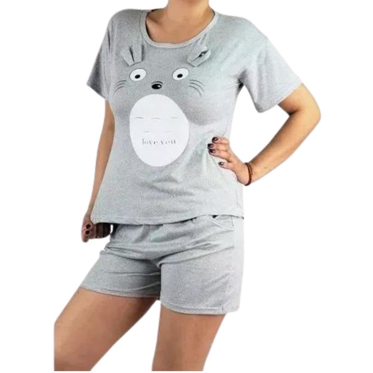 LIKE SHOP - Pijama Mujer Verano Short y Polera Raton 553