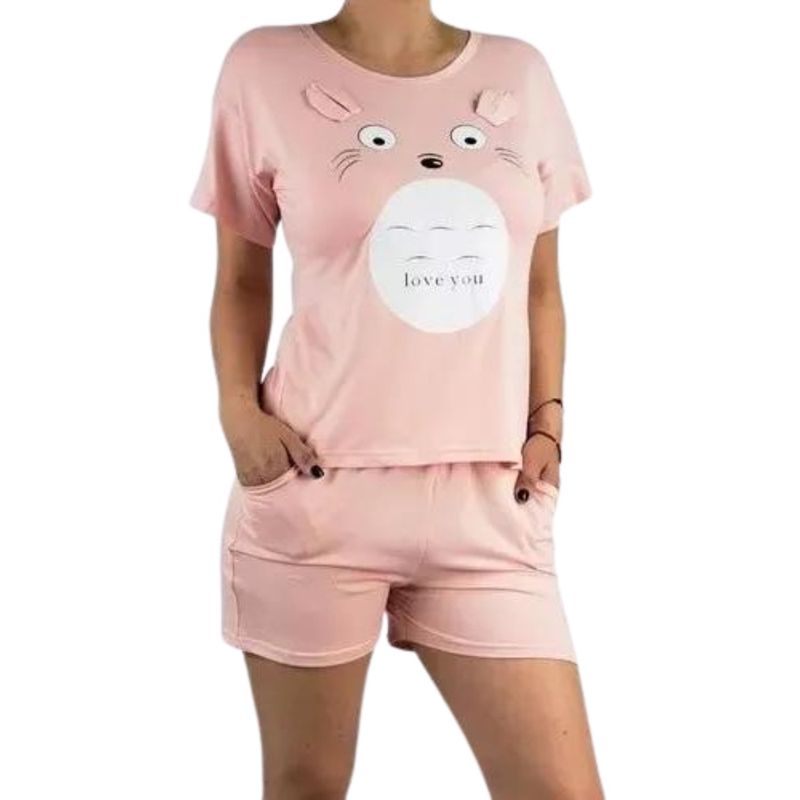 MPROPIA - Pijama Mujer Verano Short y Polera Raton 553