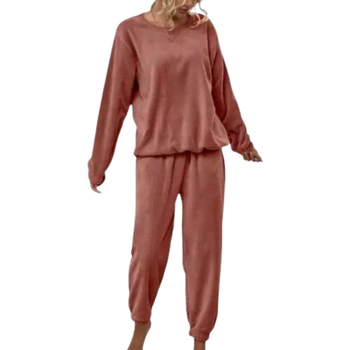 GENERICO - Pijama Mujer Polar Invierno sin Gorro Excelente Calidad 140