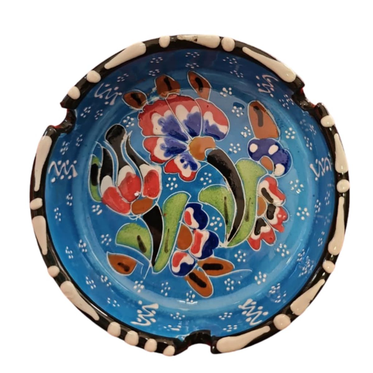 GENERICO - Cenicero pintado a mano artesanía Turca 10 cm