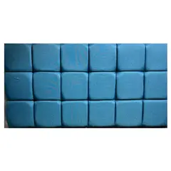 DULCES SUEÑOS - Respaldo Moderno 2 Plaza Diseño Rombo Azul LINO