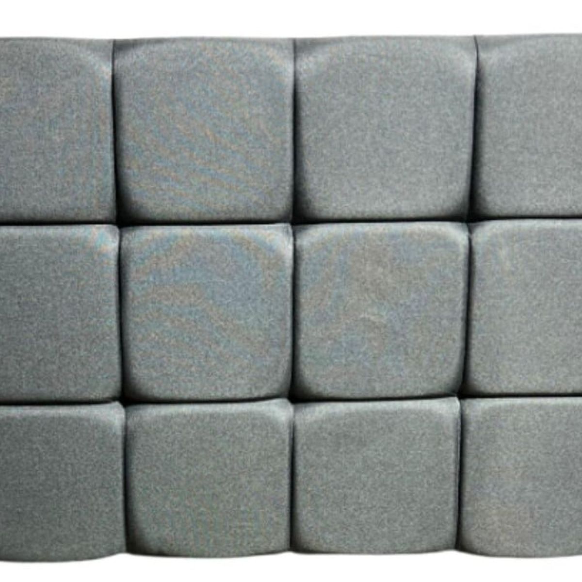 DULCES SUEÑOS - Respaldo Moderno 2 Plaza Diseño Rombo GRIS CLARO Lino