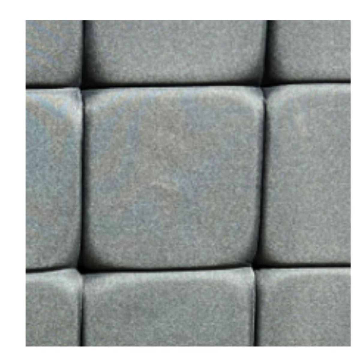 DULCES SUEÑOS - Respaldo Moderno 2 Plaza Diseño Rombo GRIS CLARO Lino