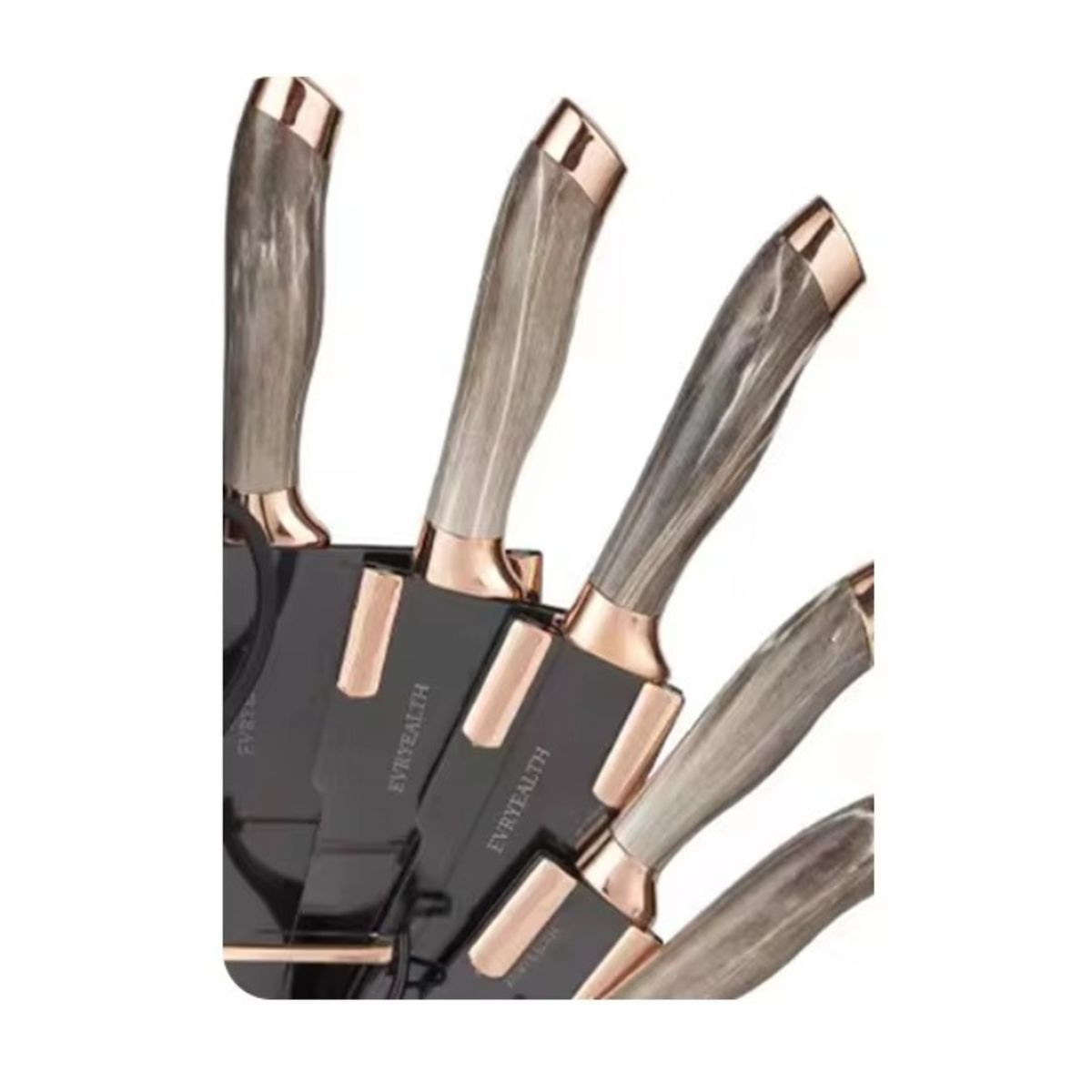 GENERICO - Set De Cuchillos Premium 9 Piezas Con Soporte Giratorio