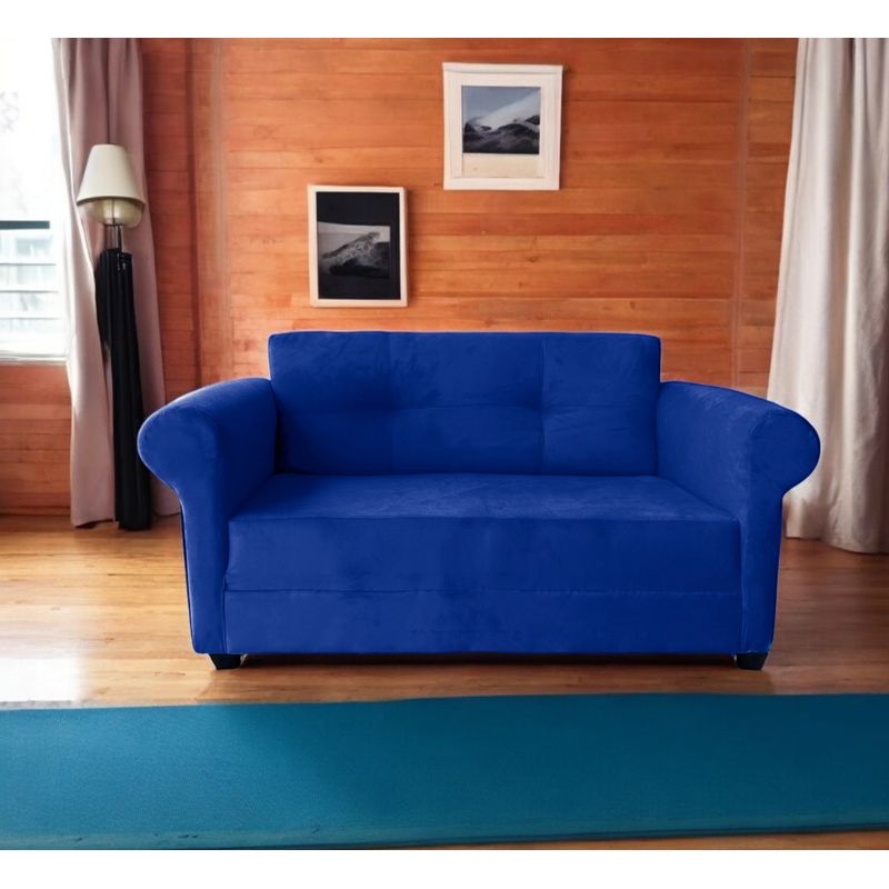 GENERICO - Sofa 2 Cuerpos Barcelona Felpa Azul