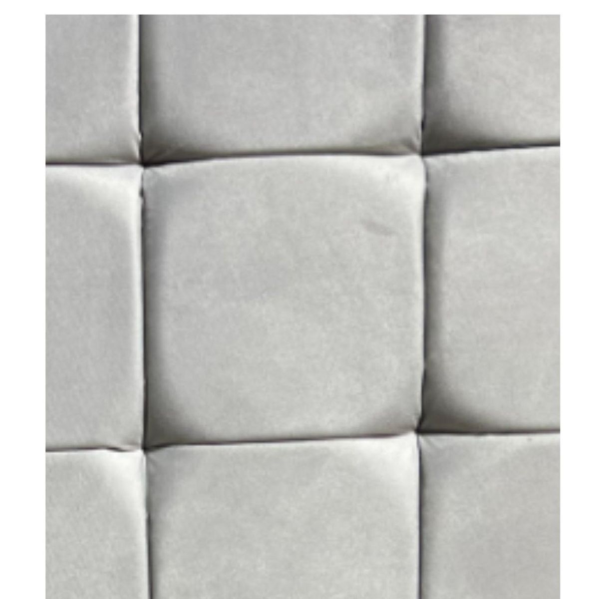 DULCES SUEÑOS - Respaldo Moderno 2 Plaza Diseño Rombo GRIS OSCURO FELPA