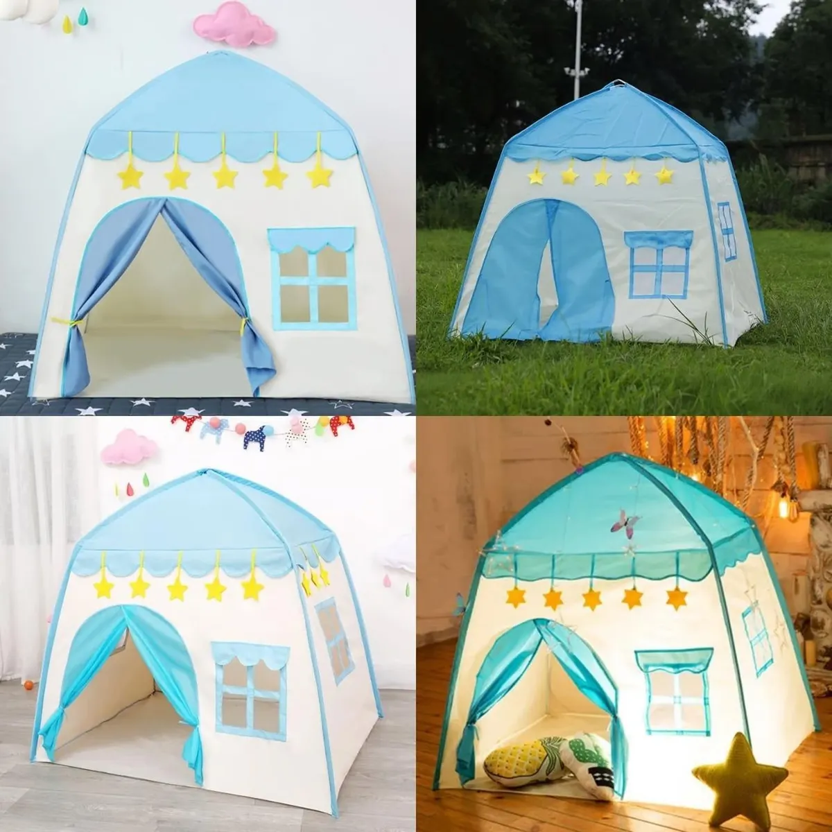GENERICO - Carpa Plegable Casa Infantil Ligera Portatil Niños Azul