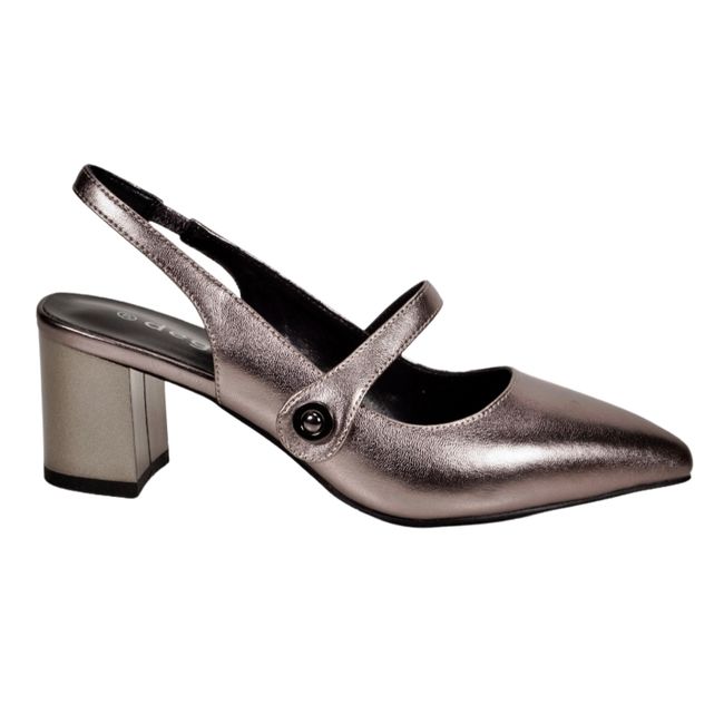 DEGAS - Sandalia Cuero Akane Plateado DEGAS