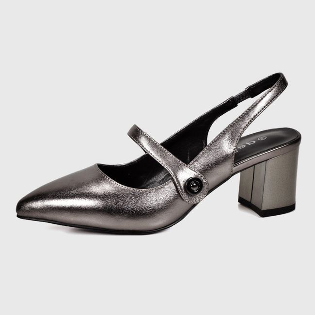 DEGAS - Sandalia Cuero Akane Plateado DEGAS