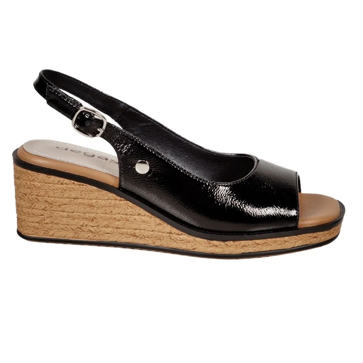 DEGAS - Sandalia Cuero Soraya Negro DEGAS