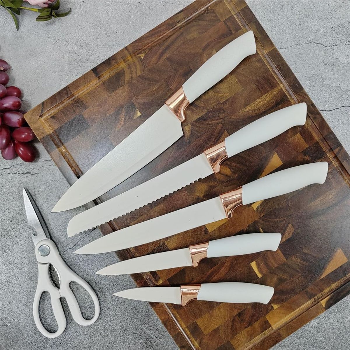 GENERICO - Set De Cuchillos Premium 9 Piezas Con Soporte Giratorio