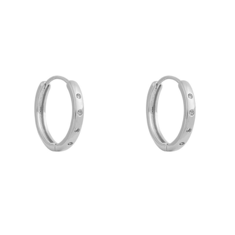 BOAZ JOYAS - ARGOLLAS KARA 20MM BAÑADAS EN ORO BLANCO