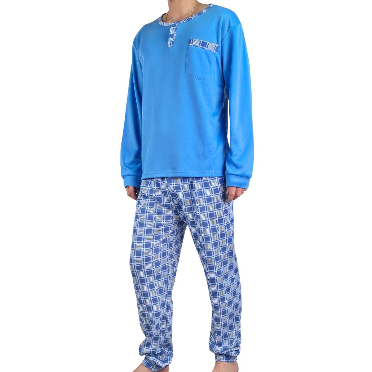 LIKE SHOP - Pijama Franela Hombre Invierno Manga Larga 4003