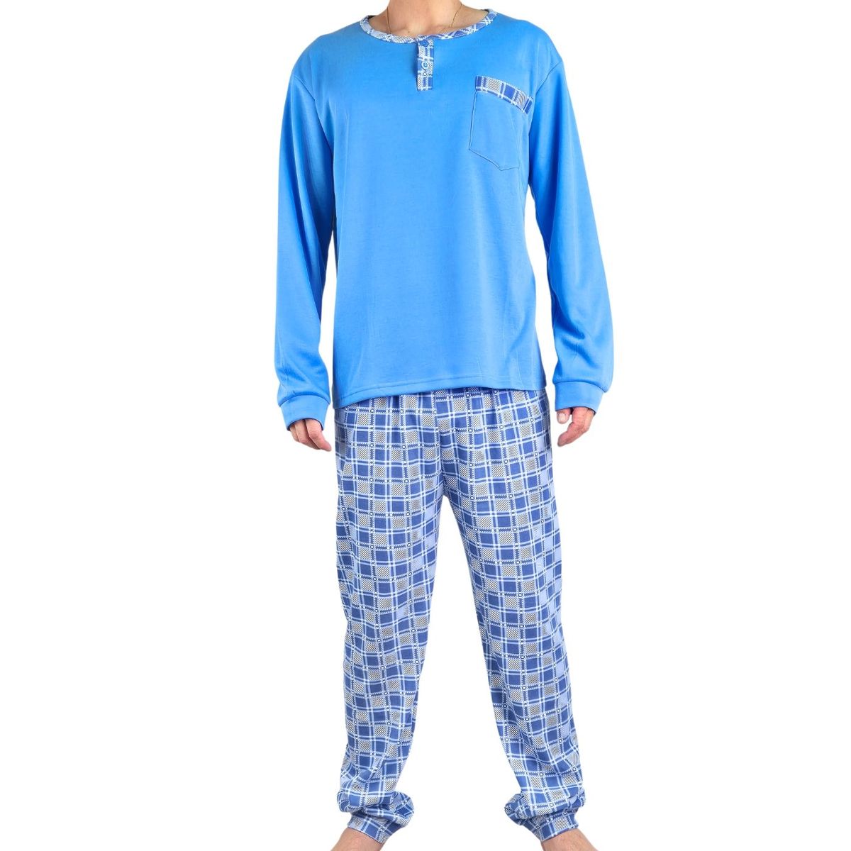 LIKE SHOP - Pijama Franela Hombre Invierno Manga Larga 4003