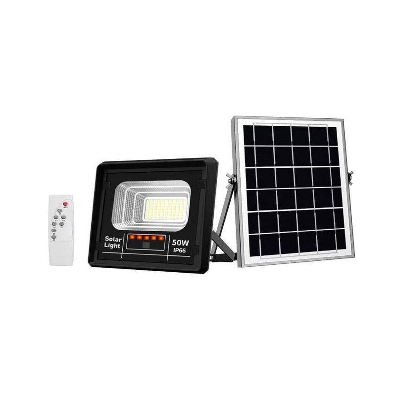 GENERICO - Reflector Lampara Led Panel Solar Exterior 50w Recargable