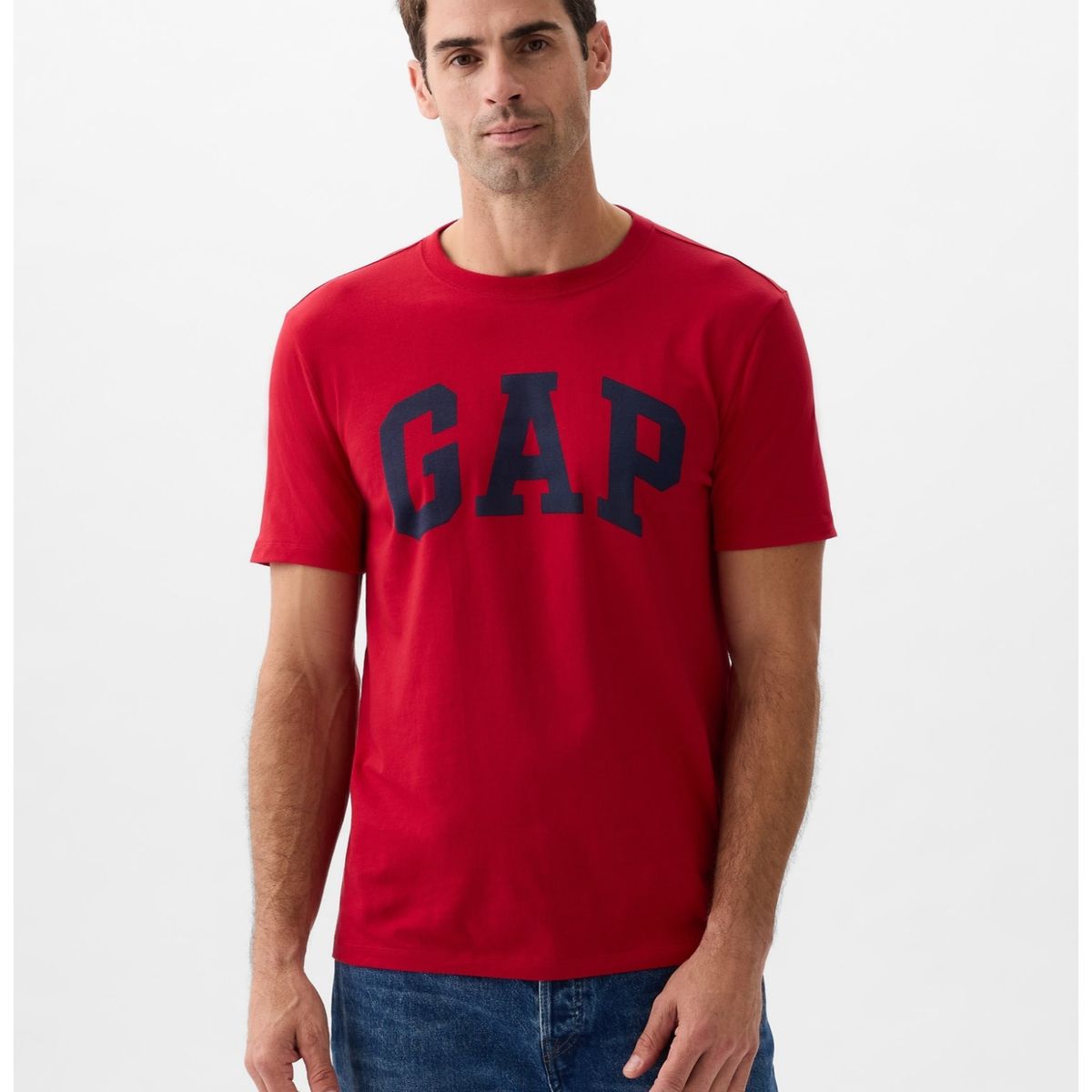GAP - Polera Hombre GAP Logo Manga Corta Rojo