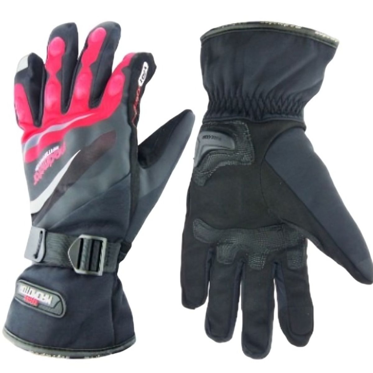 OEM - GUANTE PARA MOTO MADMOTOR MODMT-16 FRIO LARGO rojo