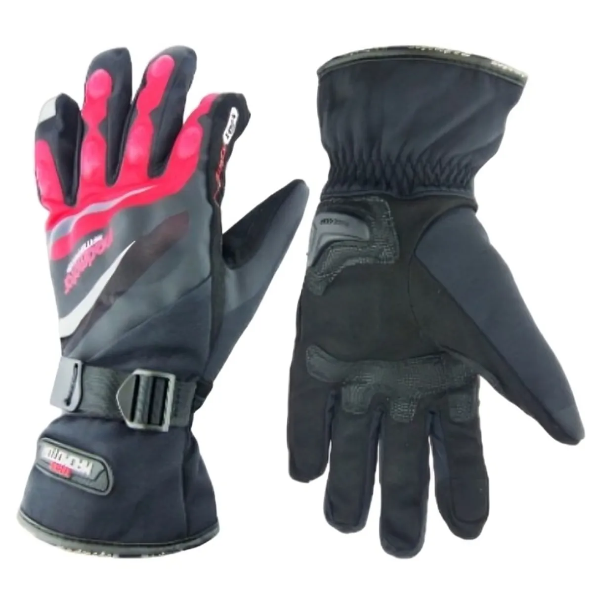 OEM - GUANTE PARA MOTO MADMOTOR MODMT-16 FRIO LARGO rojo