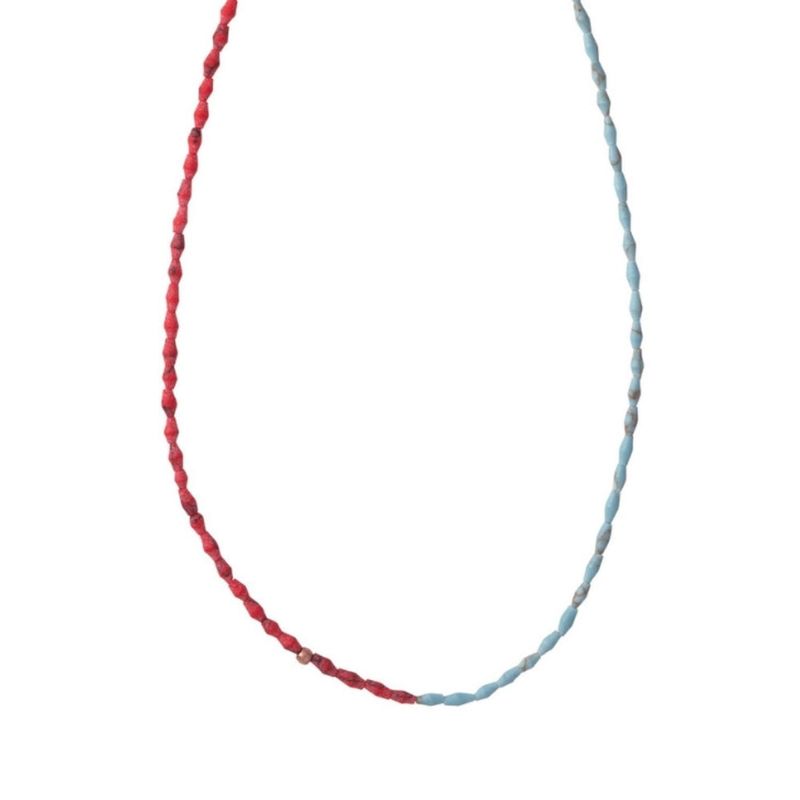 ZAZU - Collar Iki Turquesa y Coral