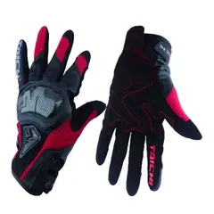 OEM - GUANTE PARA MOTO TAICHI CUERO-TELA CON PROTECCION CARBON