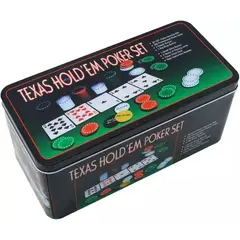 GENERICO - Set Poker Juego De Mesa 200 Fichas Naipes Fichas Poker