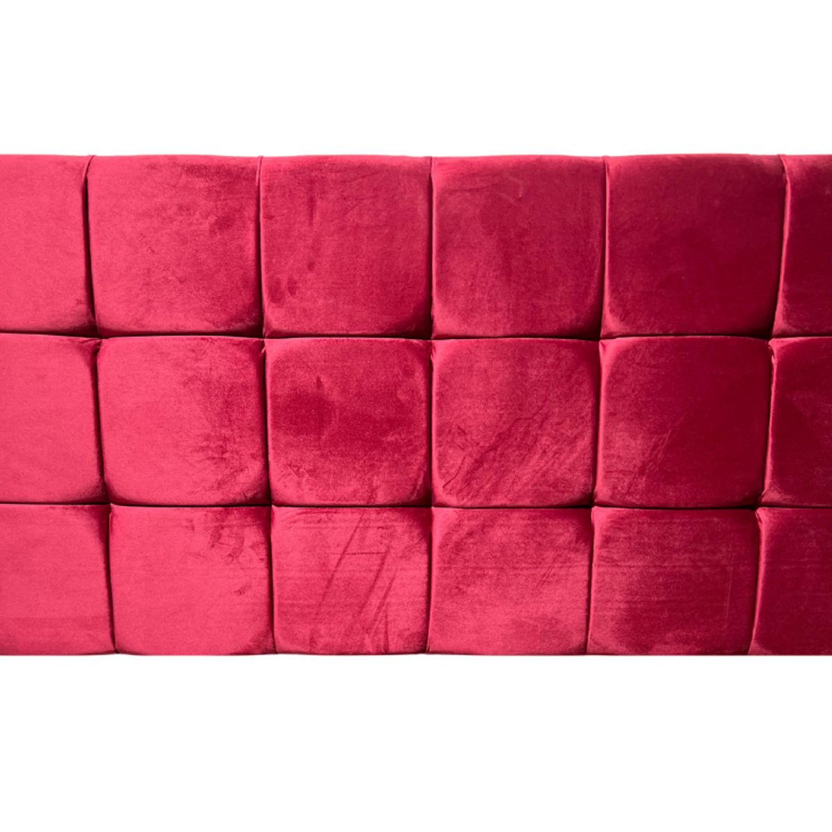 DULCES SUEÑOS - Respaldo Moderno 2 Plaza Diseño Rombo BURDEO FELPA