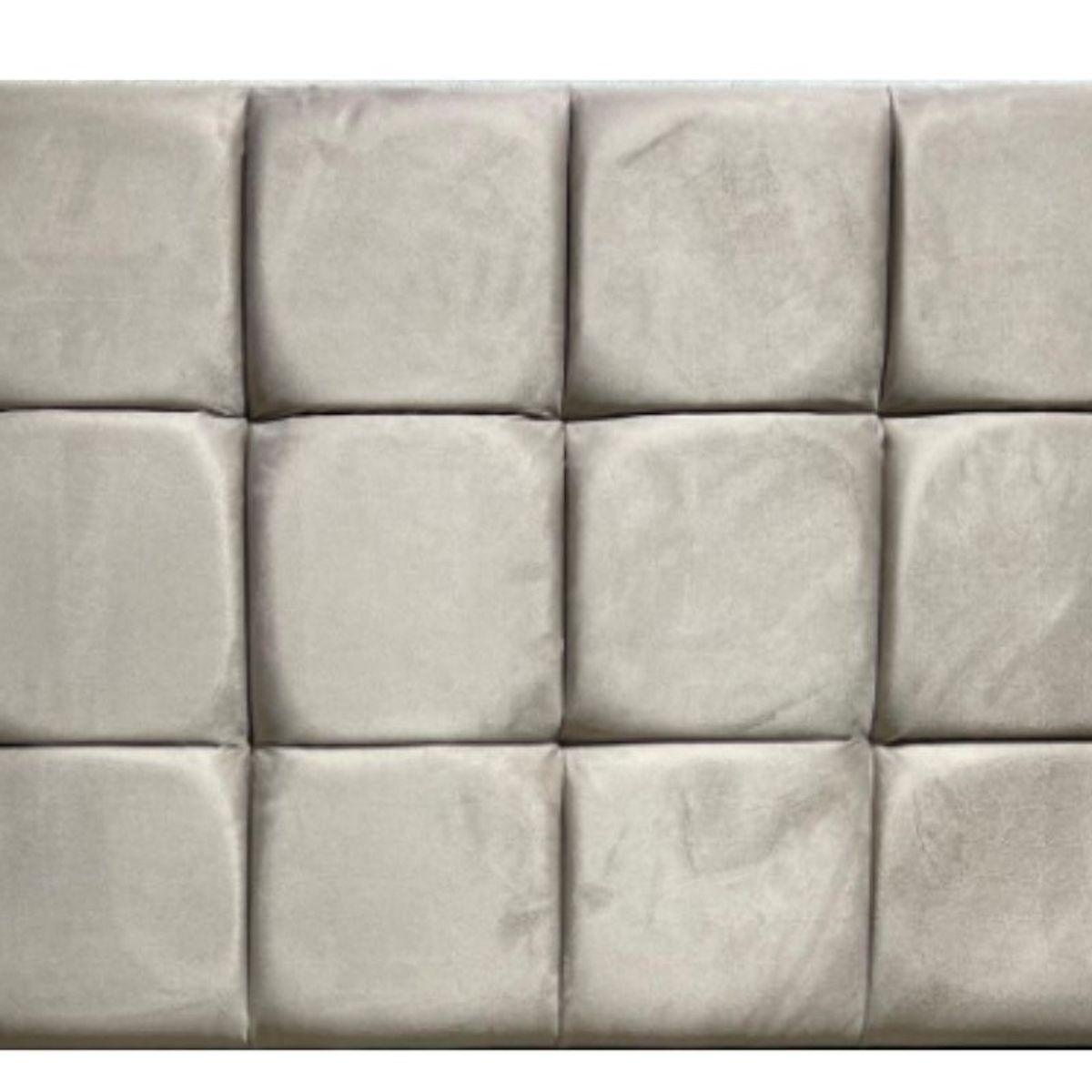 DULCES SUEÑOS - Respaldo Moderno 2 Plaza Diseño Rombo Beige claro Lino