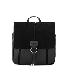 AMPHORA - Mochila con tapa mediana daila Negro especial