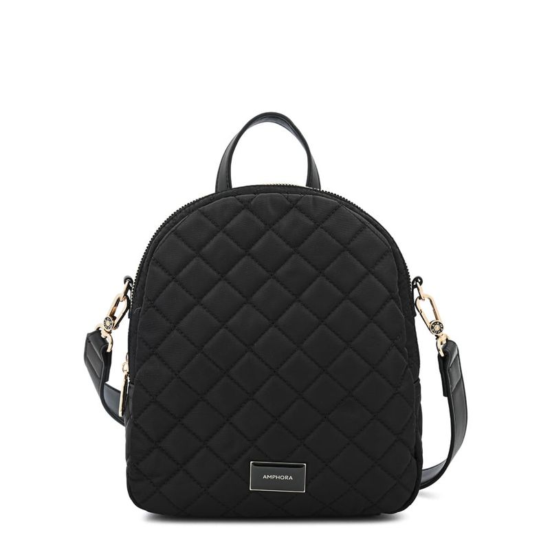 AMPHORA - Mochila mediana bugi negro