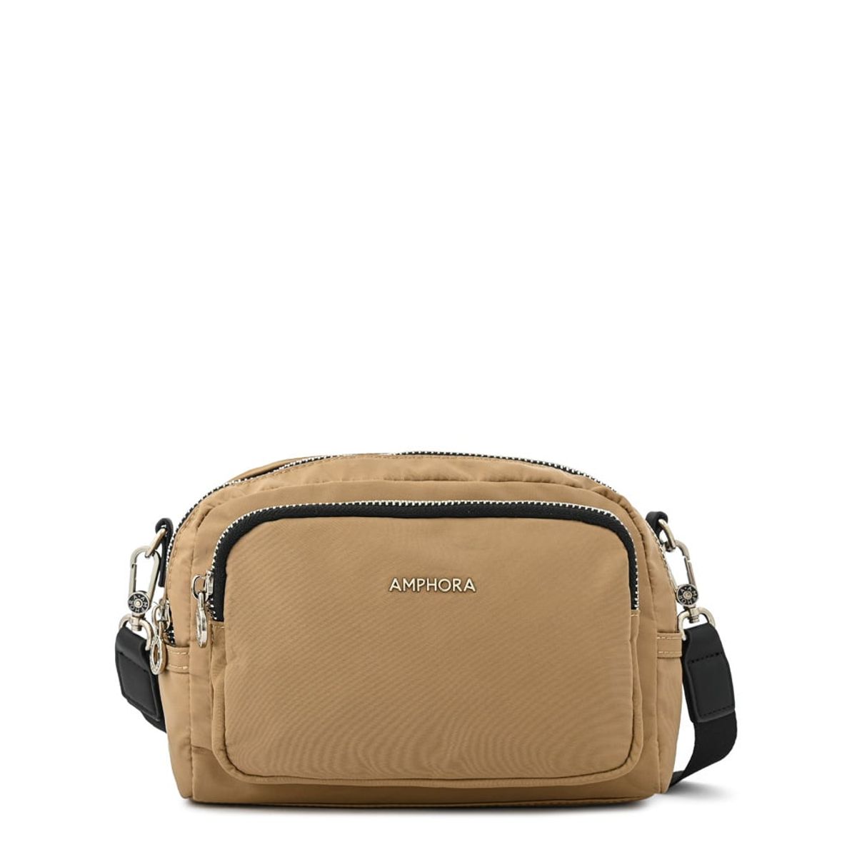 AMPHORA - Cartera bandolera karina mediana beige oscuro