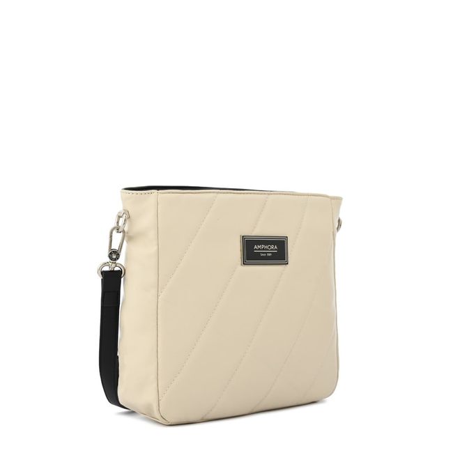 AMPHORA - Cartera bandolera mediana janelle beige