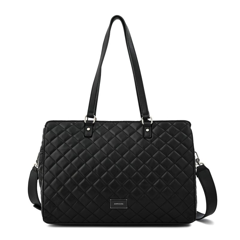 AMPHORA - Cartera dos asas porta notebook bugi Negro especial