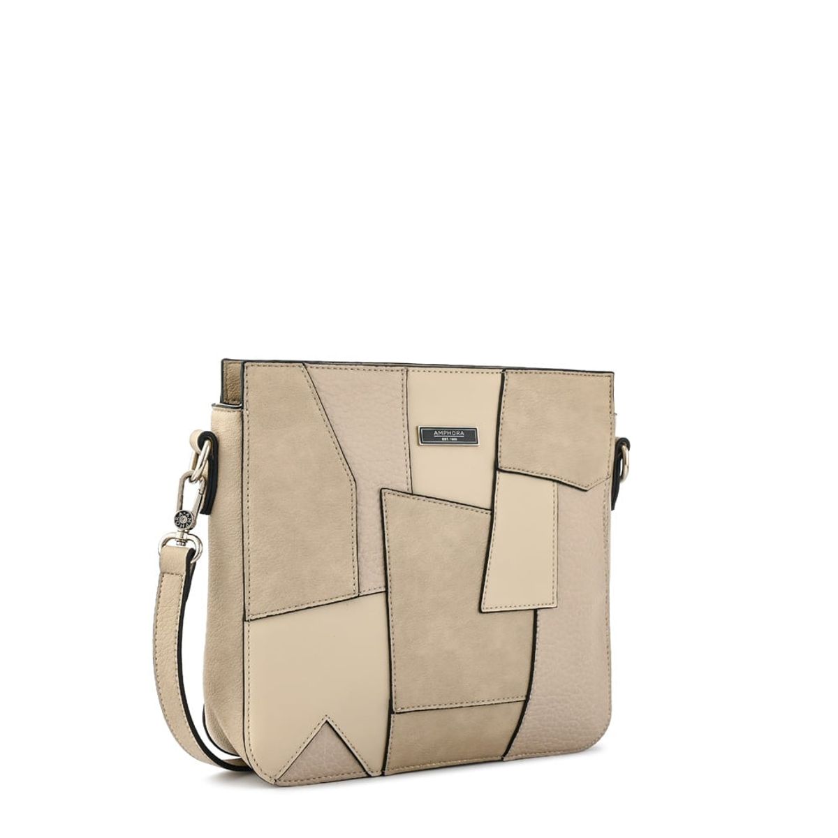 AMPHORA - Cartera bandolera cleo mediana blanco crudo