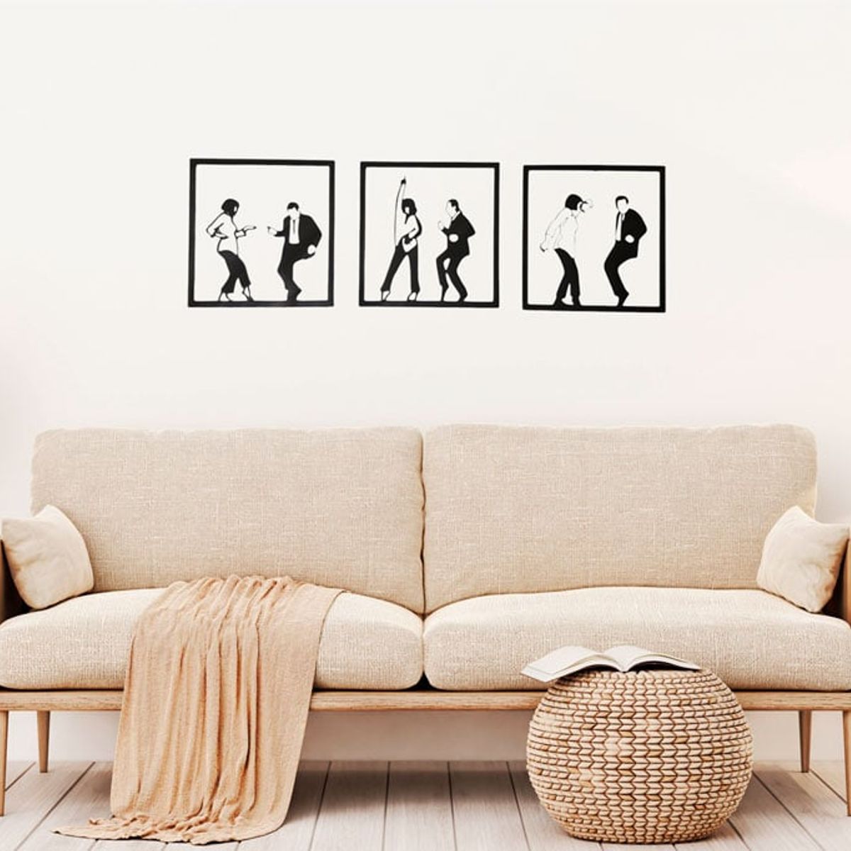 3D - Decoracion Muro Pulp Fiction Plastico Negro