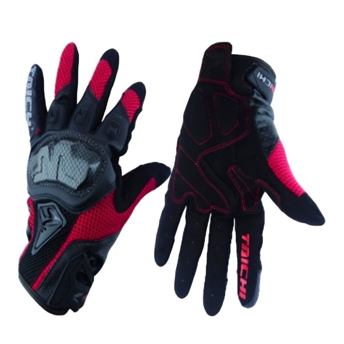 OEM - GUANTE PARA MOTO TAICHI CUERO-TELA  CON PROTECCION CARBON