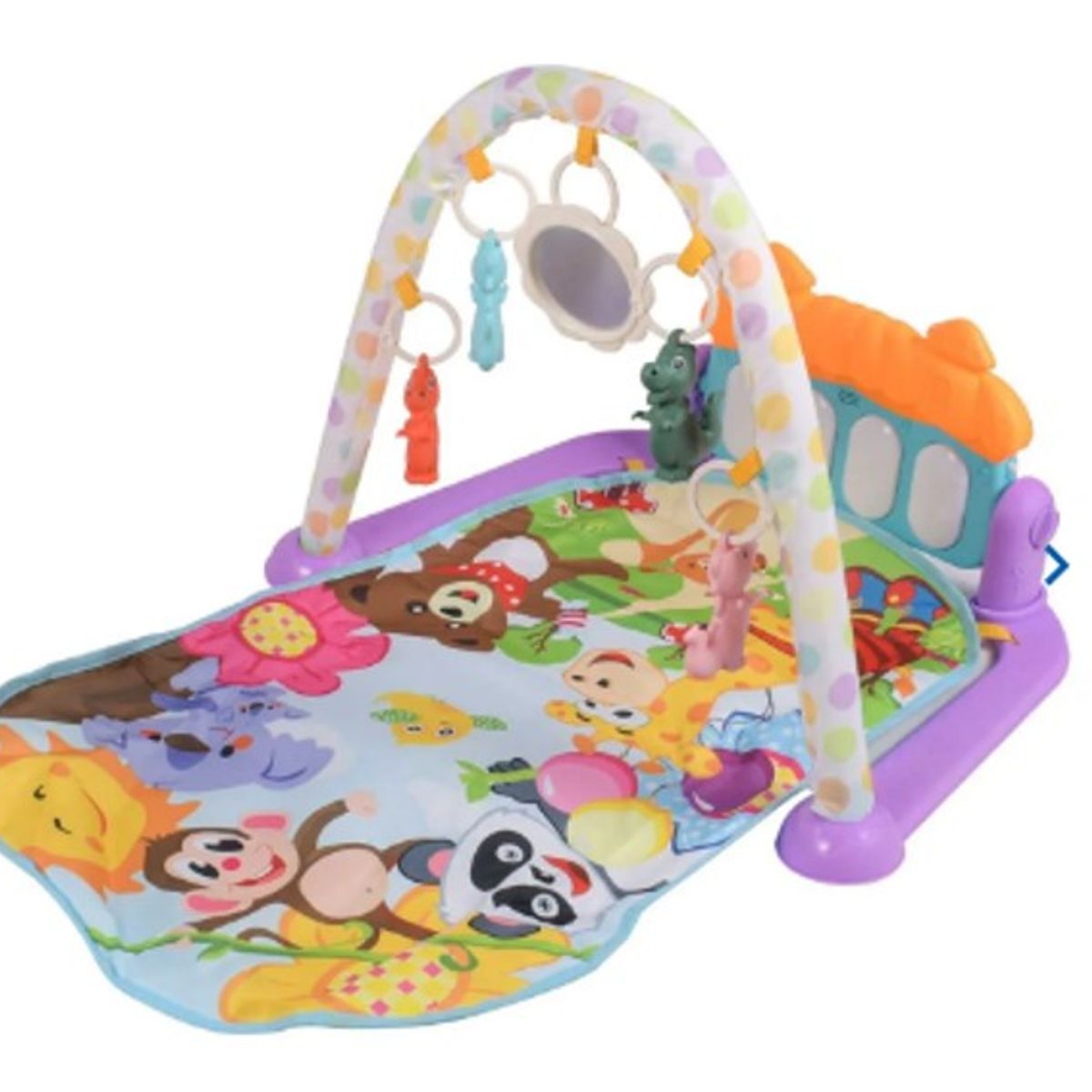 GENERICO - GIMNASIO MUSICAL O ALFOMBRA PARA BEBE ANIMALITOS LILA
