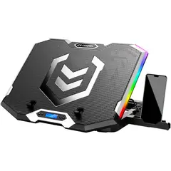 GENERICO - Base Ventilador Notebook Enfriador 6 Vent Rgb 14-17 Pulgadas