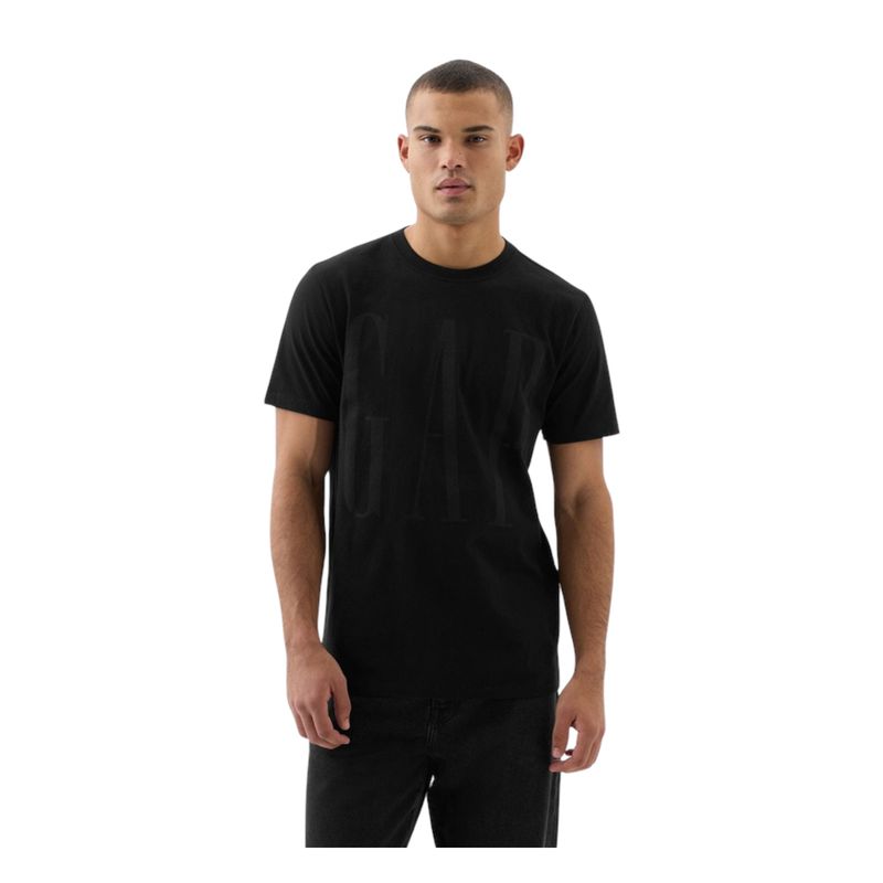 GAP - Polera Hombre Logo Manga Corta Negro Gap