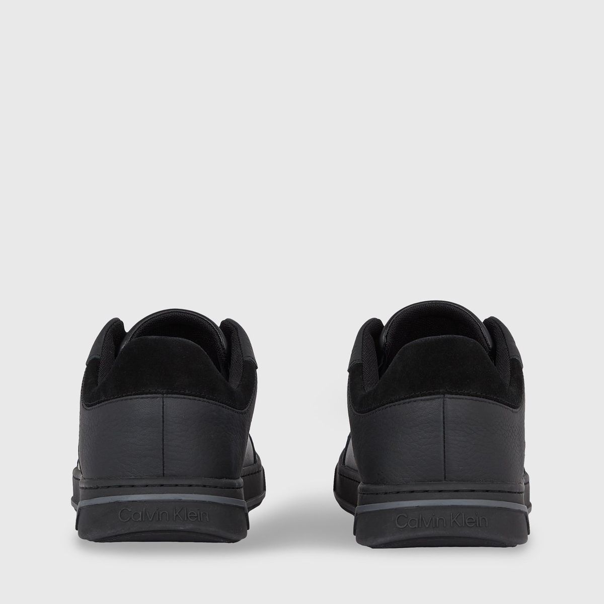 CALVIN KLEIN - Zapatillas de Cuero Low Top Lace Up Negro Calvin Klein