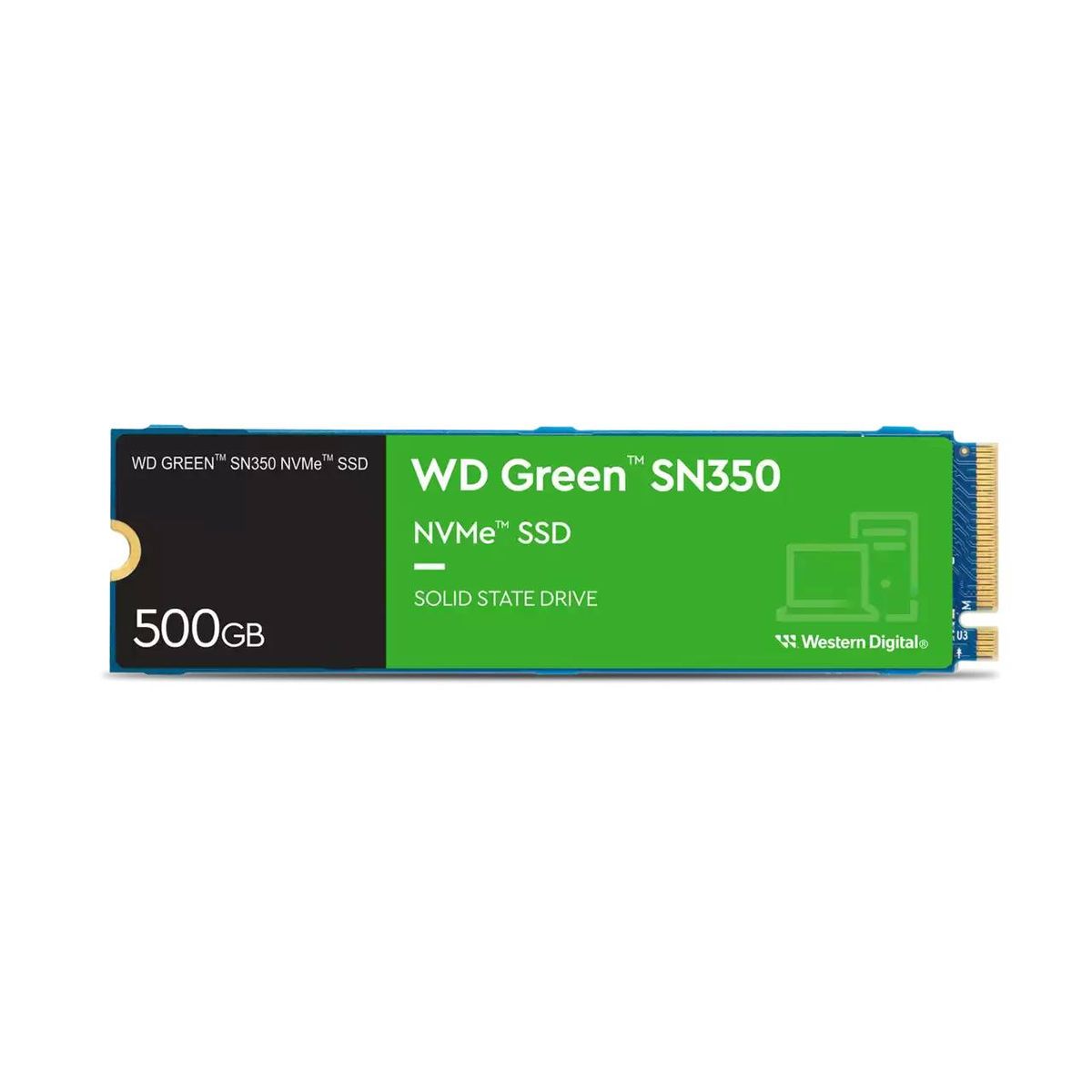 WESTERN DIGITAL - Unidad SSD WD Green SN350 500GB, M.2 2280 PCIe 3.0 x4 NVMe