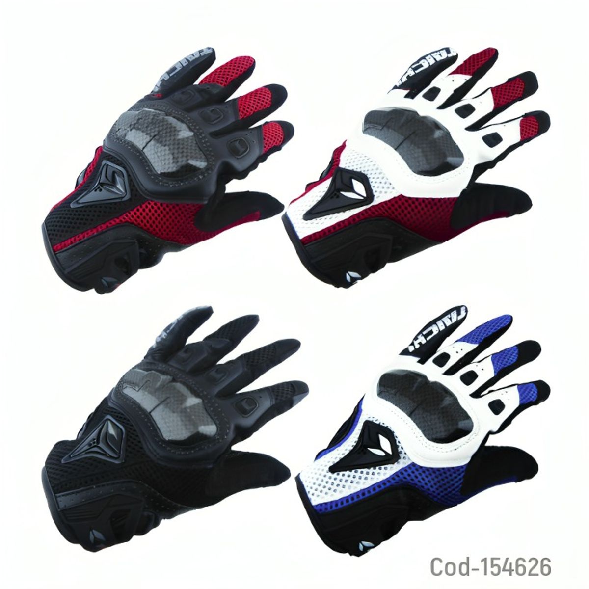 OEM - GUANTE PARA MOTO TAICHI CUERO-TELA  CON PROTECCION CARBON