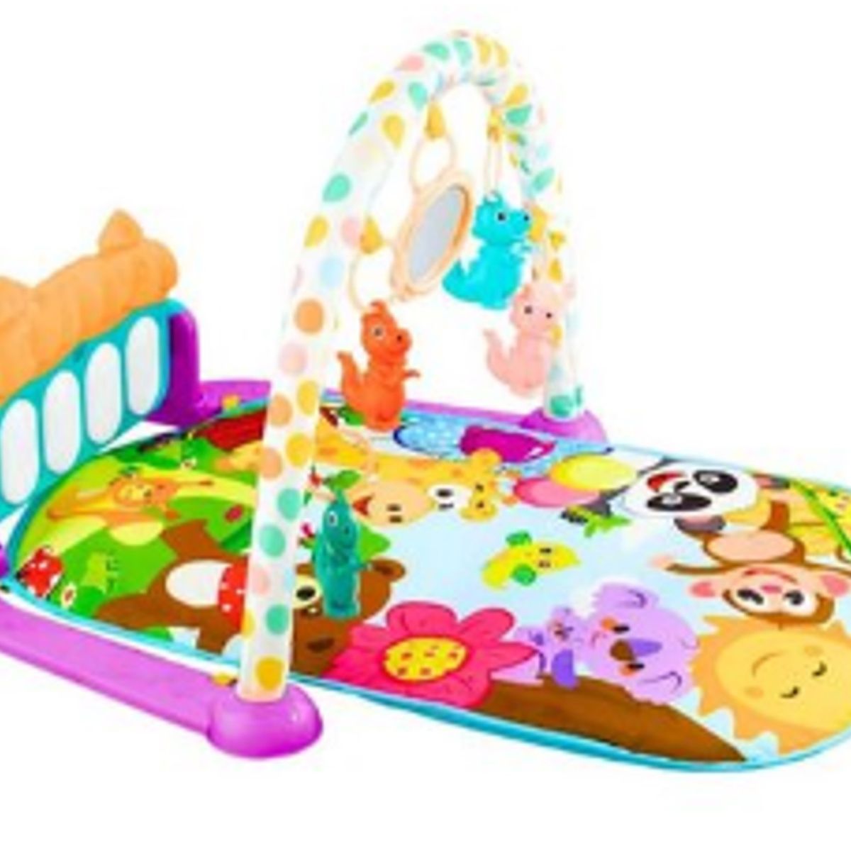 GENERICO - GIMNASIO MUSICAL PARA BEBE PIANO ANIMALITO LILA