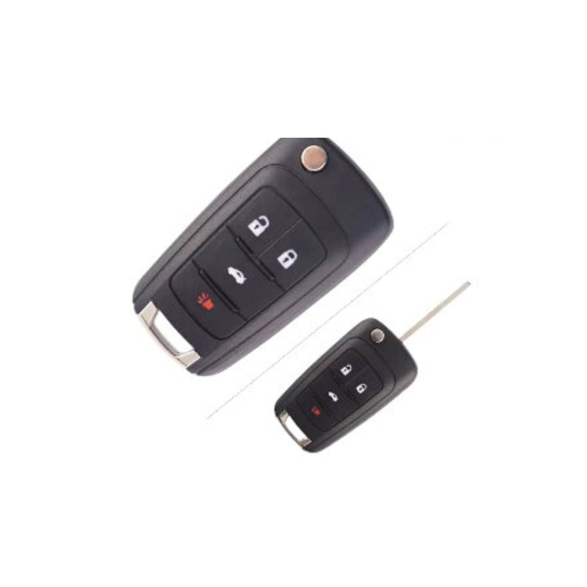 GENERICO - Carcasa Control De Llave Compatible Con Chevrolet 4 Botones