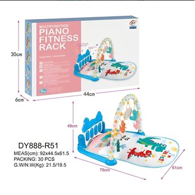 Imagen 2 del producto GIMNASIO MUSICAL PARA BEBE PIANO DINOSAURIO AZUL