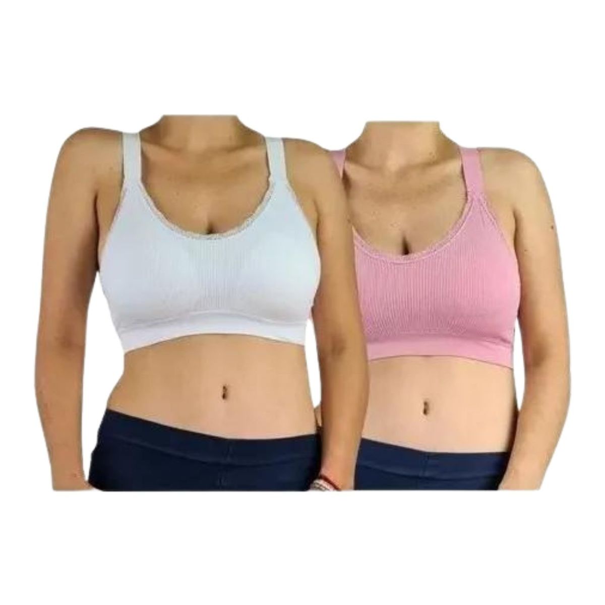 LIKE SHOP - Pack 2 Sostén Deportivo Mujer Peto Elasticado Tirantes 3