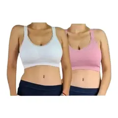 MPROPIA - Pack 2 Sostén Deportivo Mujer Peto Elasticado Tirantes 3