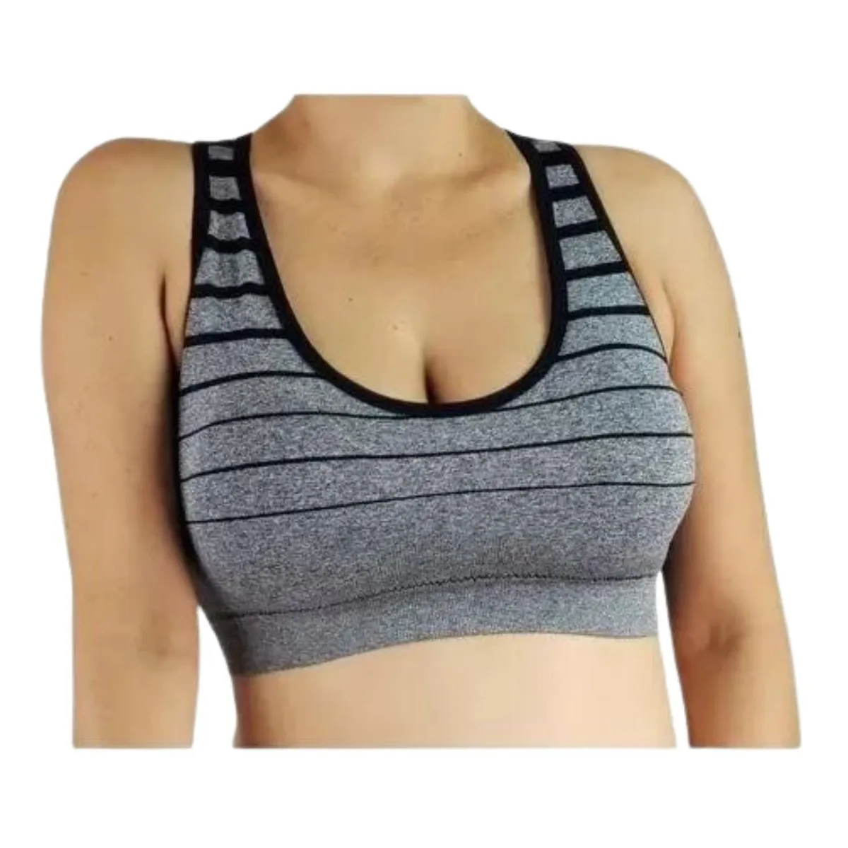 LIKE SHOP - Pack 2 Sostén Deportivo Mujer Peto Elasticado Musculosa Lineas